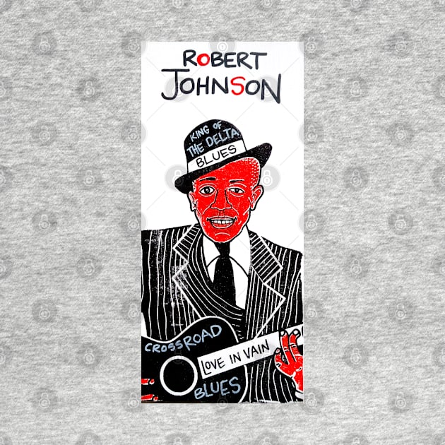 Robert Johnson blues folk art by krusefolkart